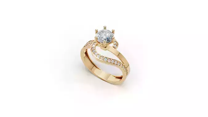 Solitaire Ring 19 3D print model