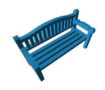 Garden Bench 3D print model