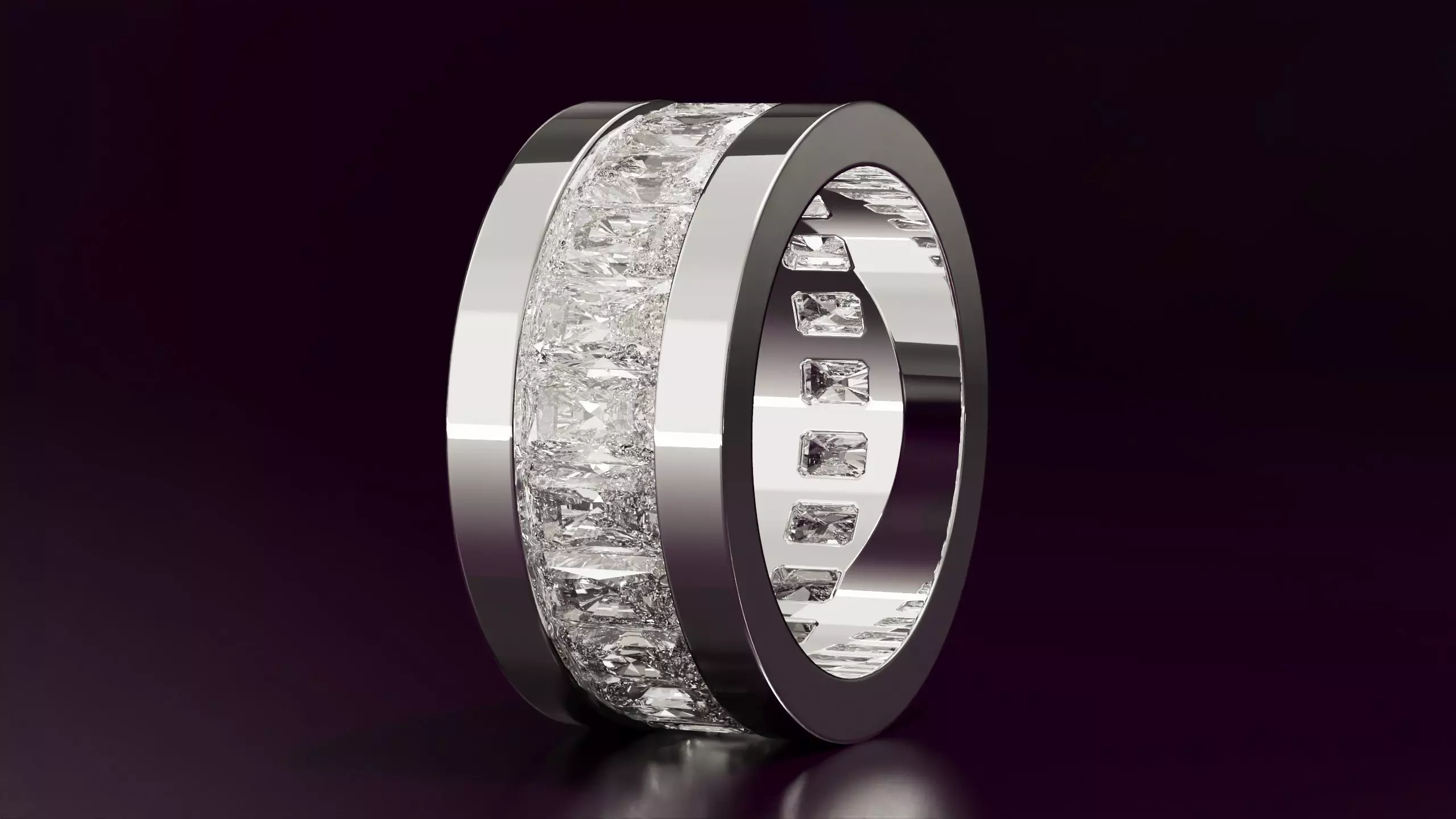 channel set radiant eternity band N06 54EU size Free 3D print model