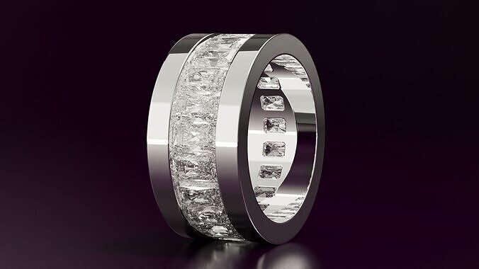 channel set radiant eternity band N06 54EU size Free 3D print model