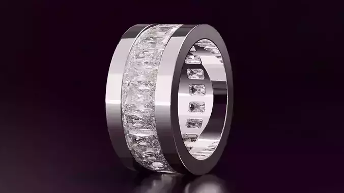 channel set radiant eternity band N06 54EU size