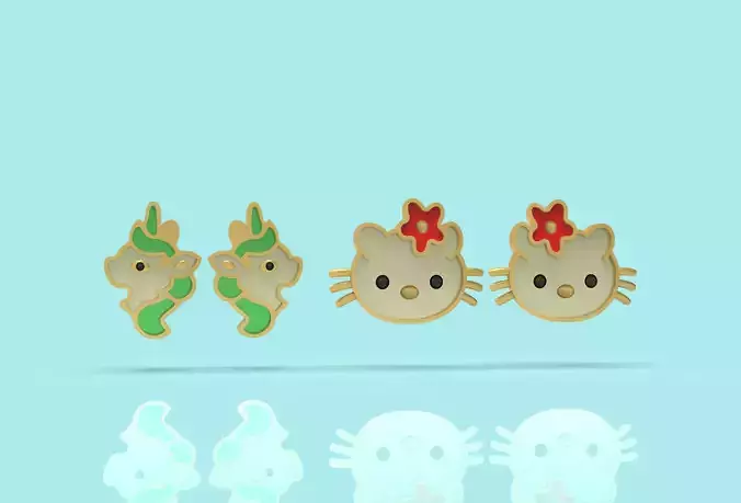 The Unicorn Stud Tops For Kids 3DM - 0013 