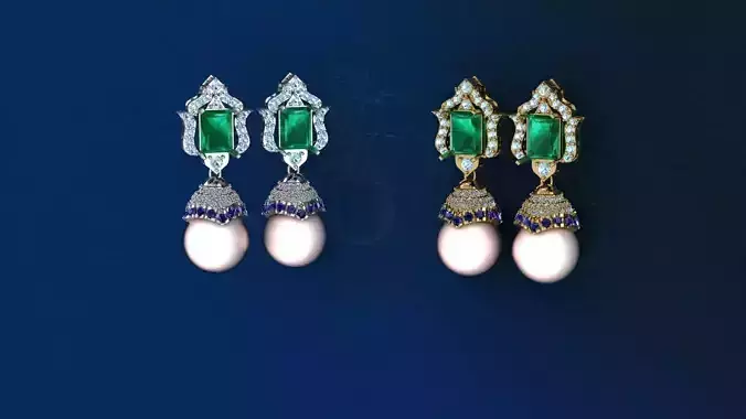 Cluster pearl earring