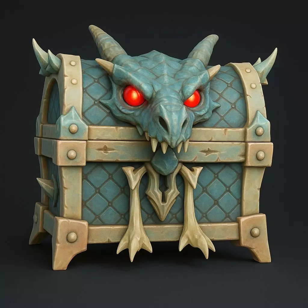 Fantasy Treasure Chest Pack Stylized Low Poly 3D Models Low-poly 3D model_0