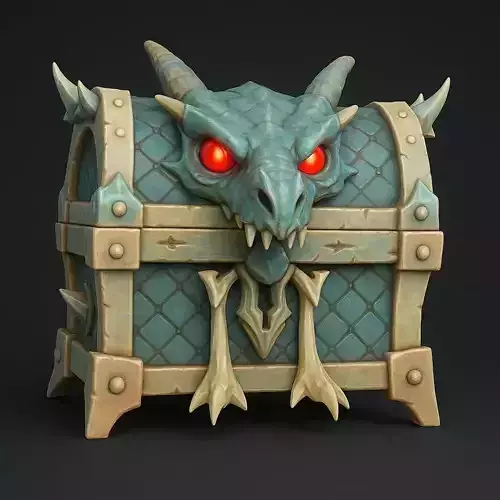 Fantasy Treasure Chest Pack  Stylized Low Poly 3D Models