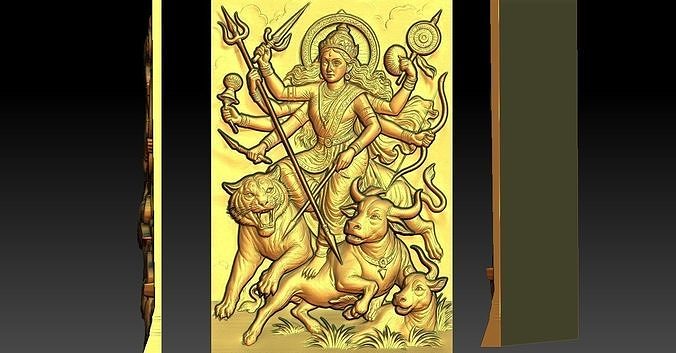 1 Durga CNC Relief Model 3D print model