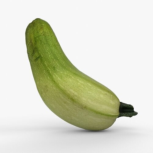Photorealistic 3D scan of zucchini Low-poly 3D model