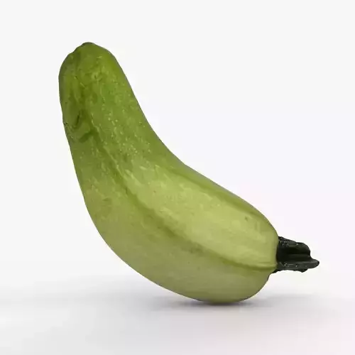 Photorealistic 3D scan of zucchini