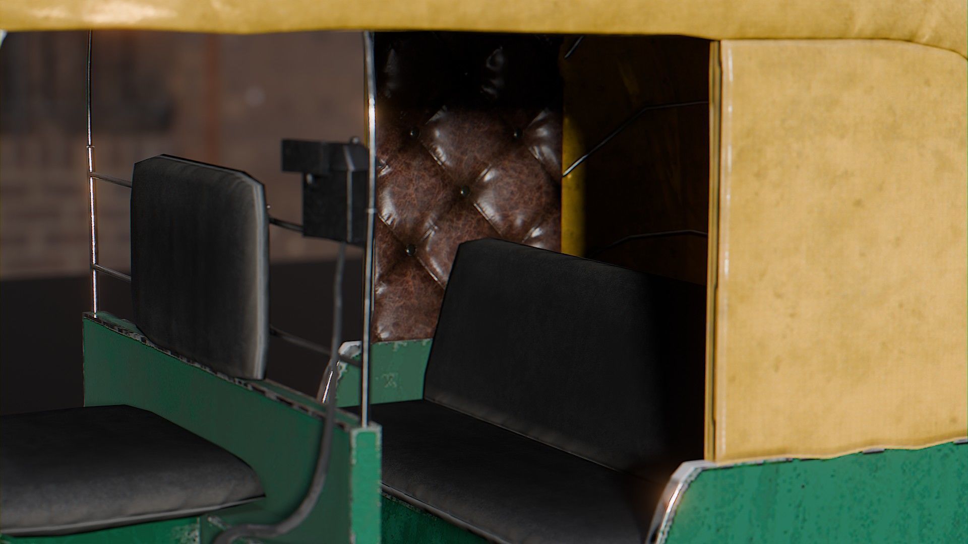 Auto Rickshaw Rigged 3D model_4