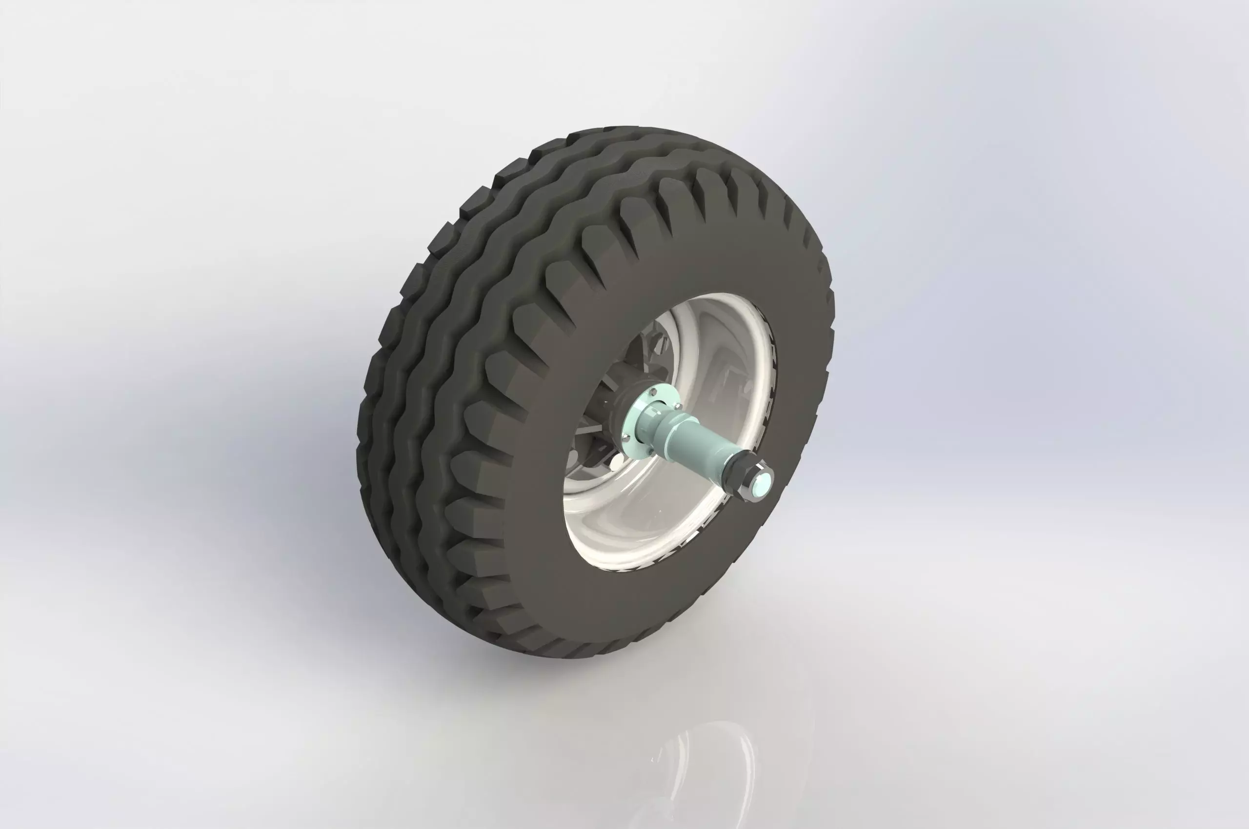 Agricultural wheel hub 10-75x15 Low-poly 3D model