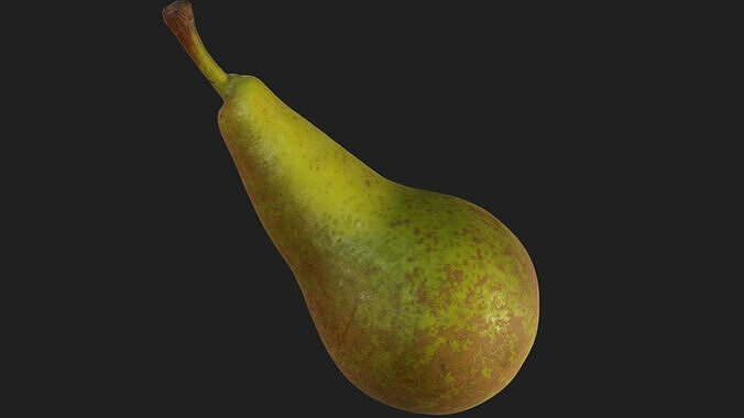 Green Pear Low-poly 3D model