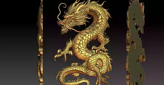2 Dragon CNC Relief Model