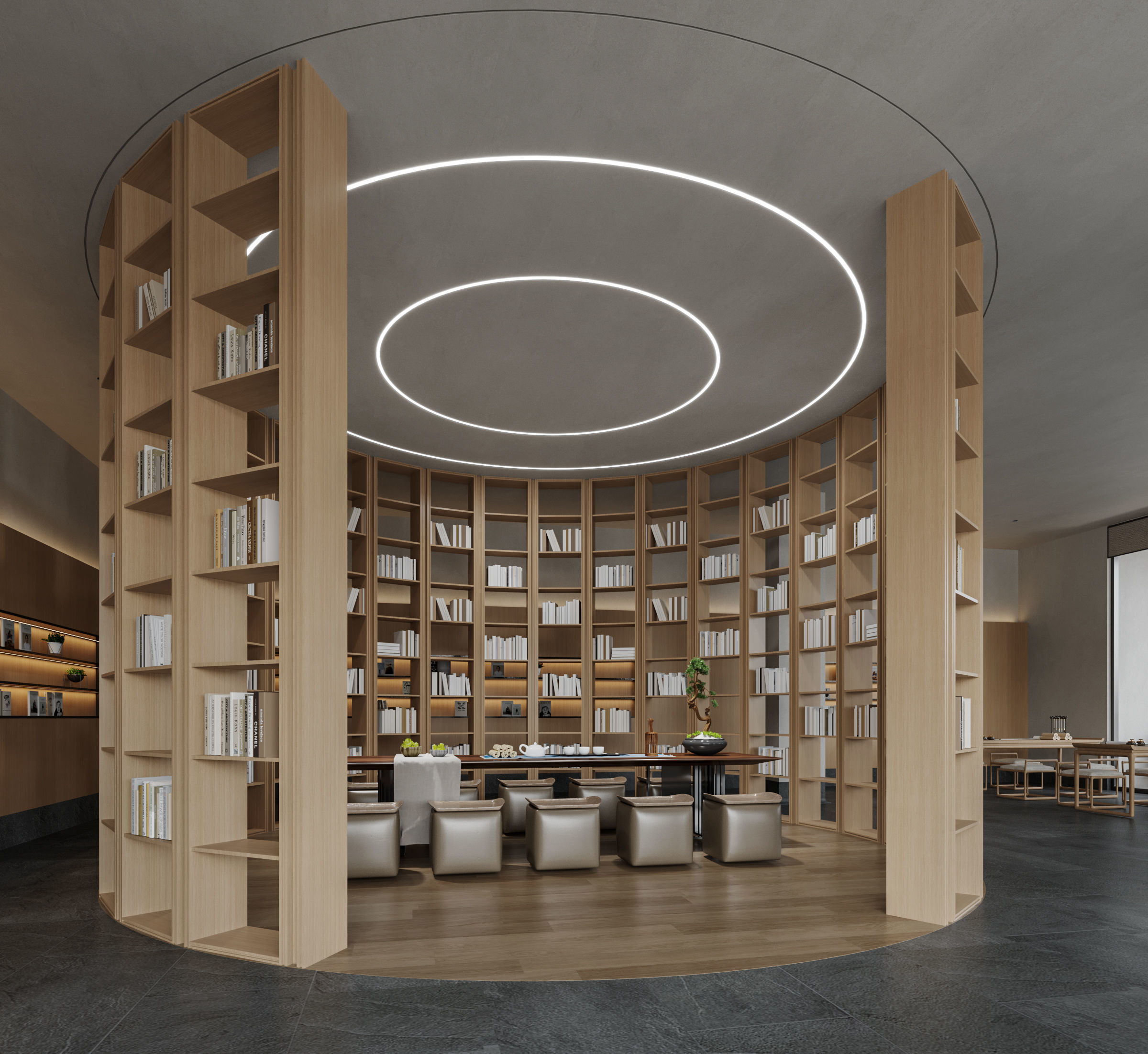 coffee shop library 3D model_3