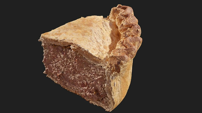 Pork Pie Slice Low-poly 3D model