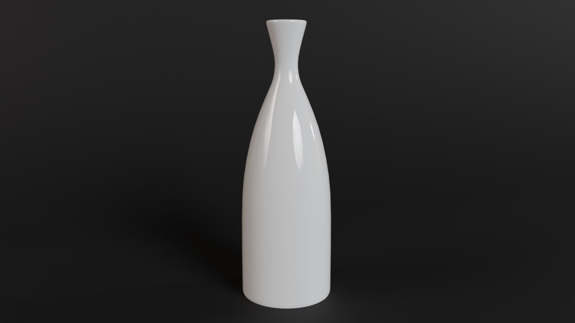 Modern Ceramic Vases Set - 5 Minimalist Vases for Archviz Low-poly 3D model_6