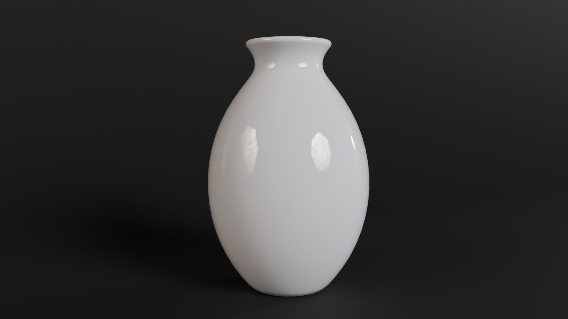 Modern Ceramic Vases Set - 5 Minimalist Vases for Archviz Low-poly 3D model_13
