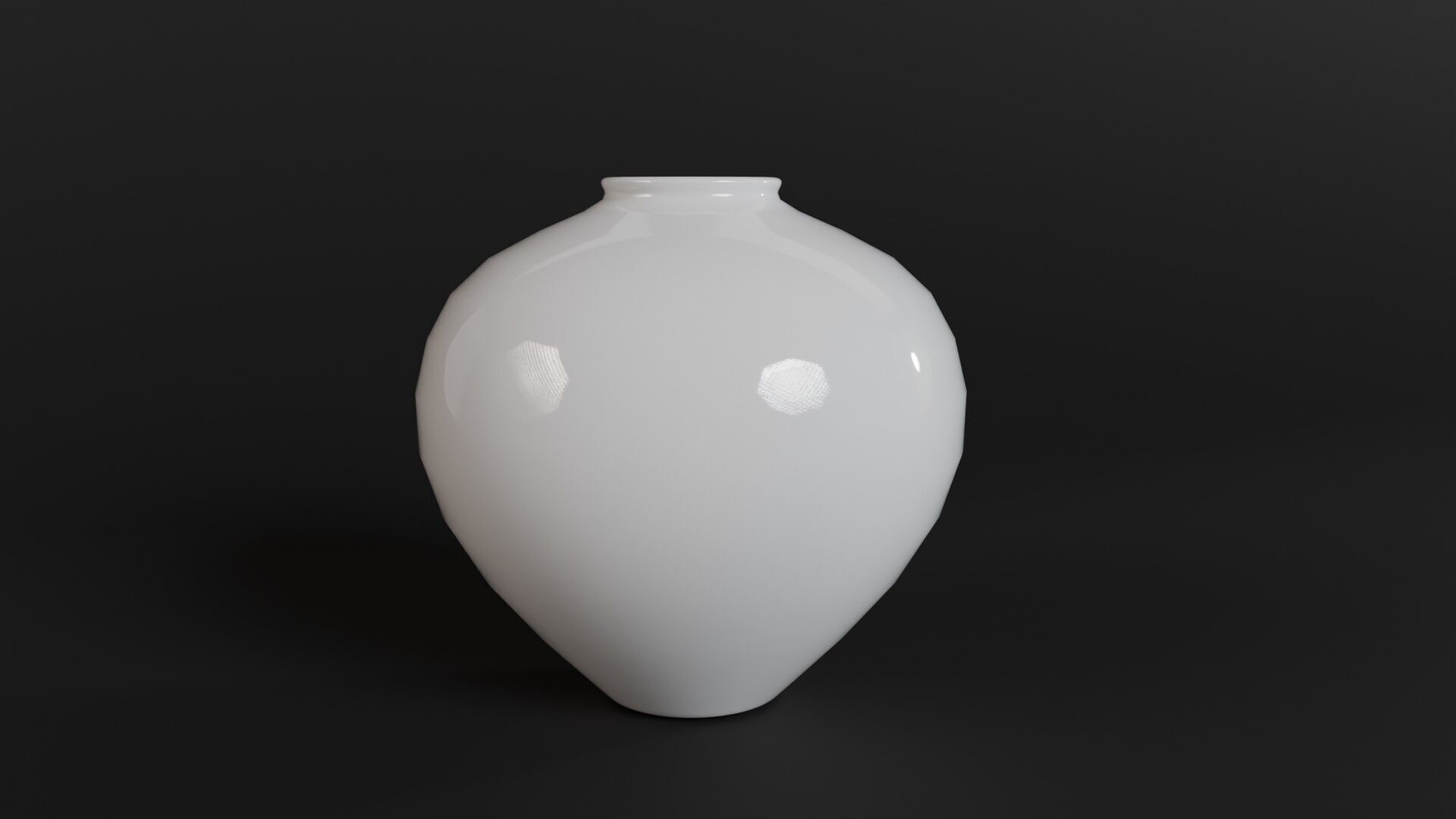 Modern Ceramic Vases Set - 5 Minimalist Vases for Archviz Low-poly 3D model_11