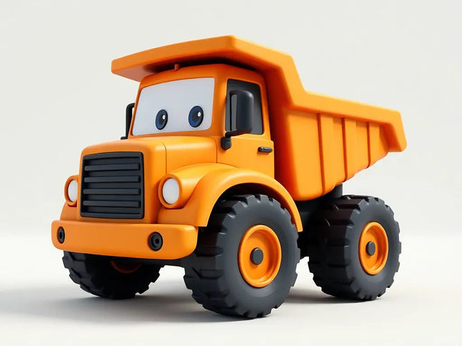 Dump Truck for Games and Animations Low-poly 3D model