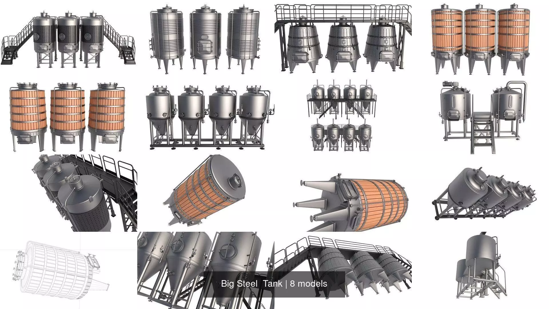 Big Steel  Tank 3D Model Collection_0