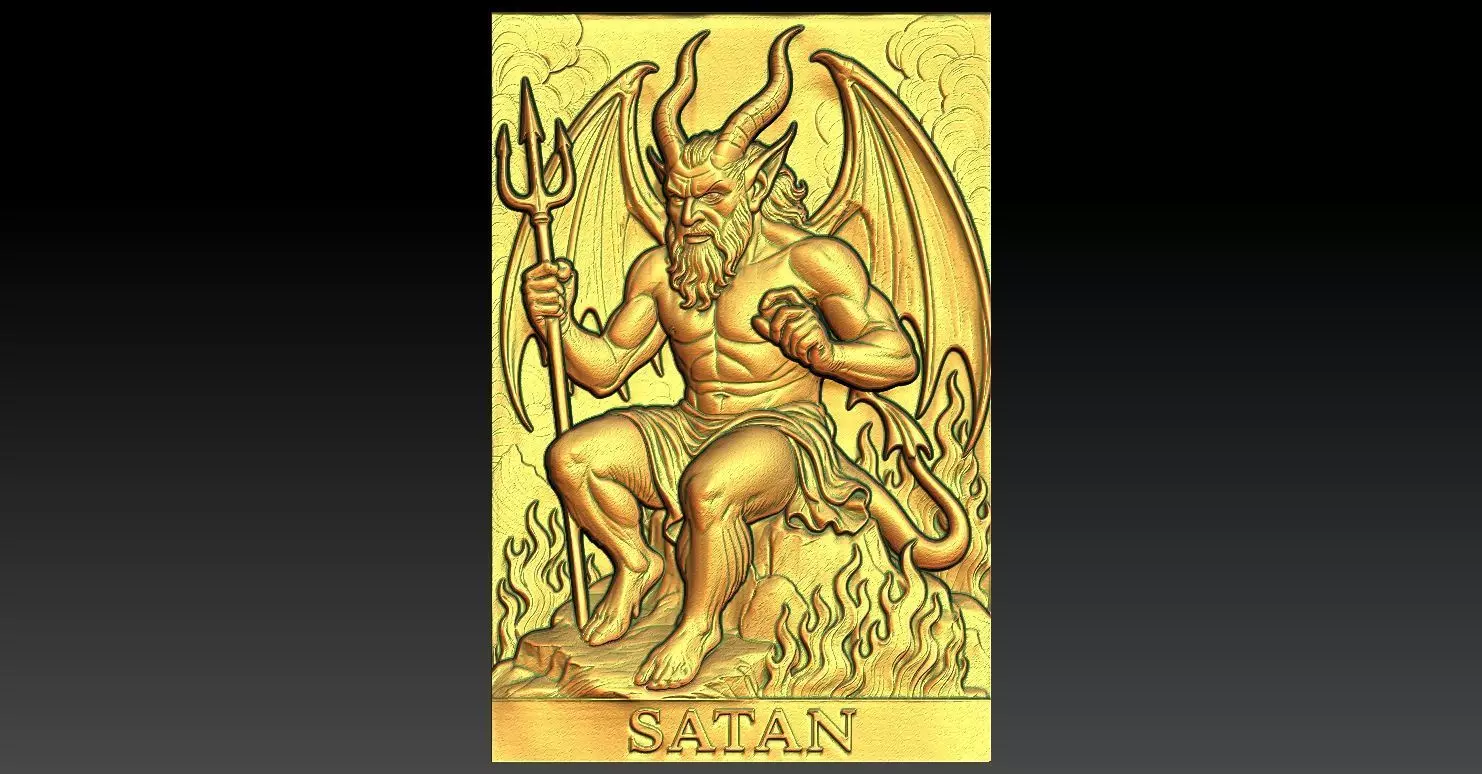 1 SATAN CNC Relief Model 3D print model_0