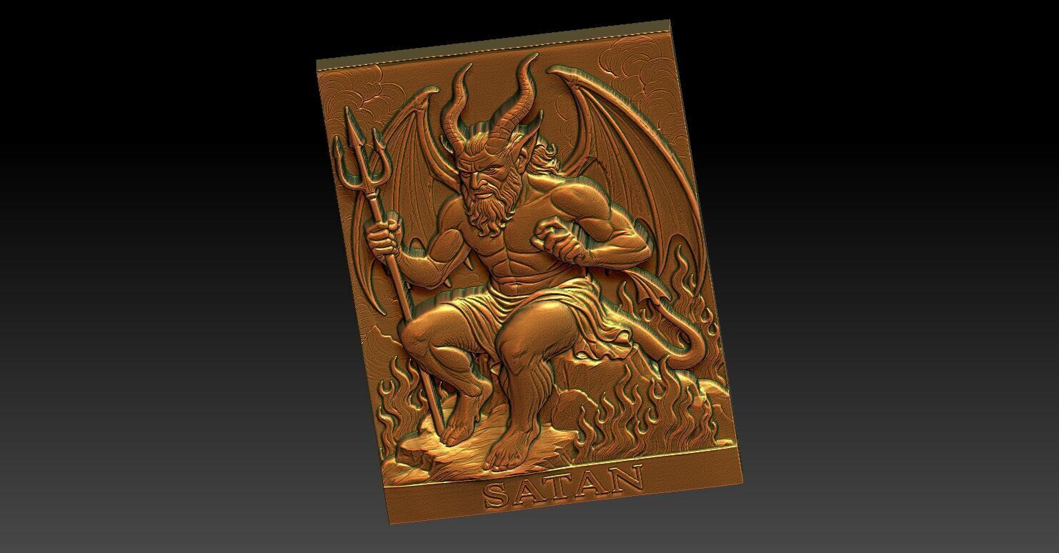 1 SATAN CNC Relief Model 3D print model_4