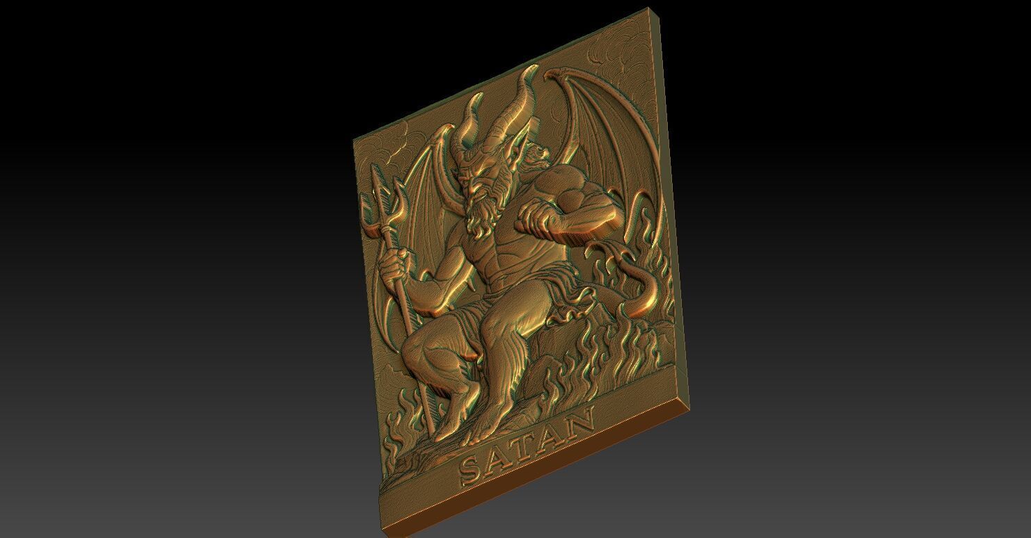 1 SATAN CNC Relief Model 3D print model_3