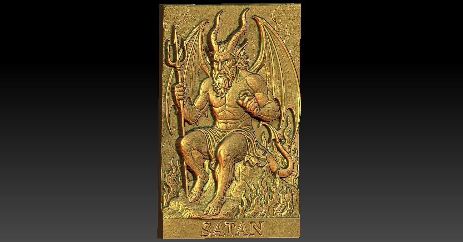 1 SATAN CNC Relief Model 3D print model_1