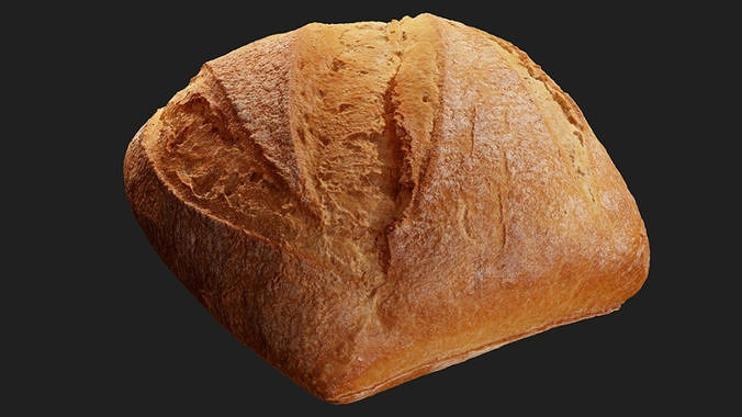 Bread Roll Low-poly 3D model