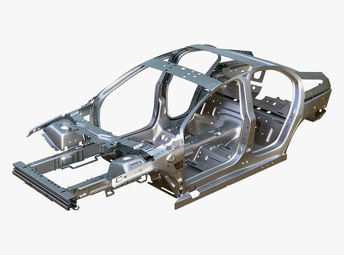 Car Frame Body Liftback Sedan M1 3D model