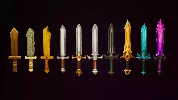 Medieval Sword Set - Game Ready Weapons
