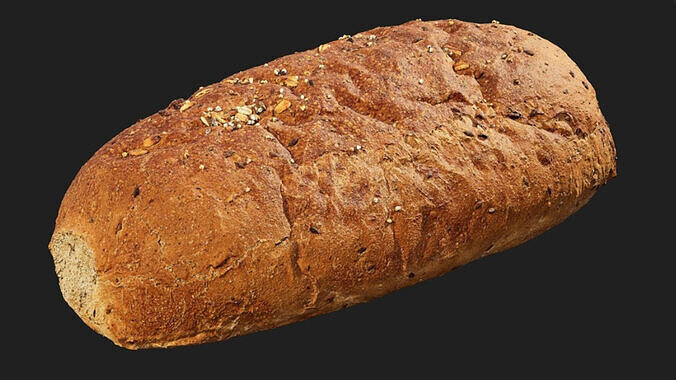 Sourdough Bread Low-poly 3D model