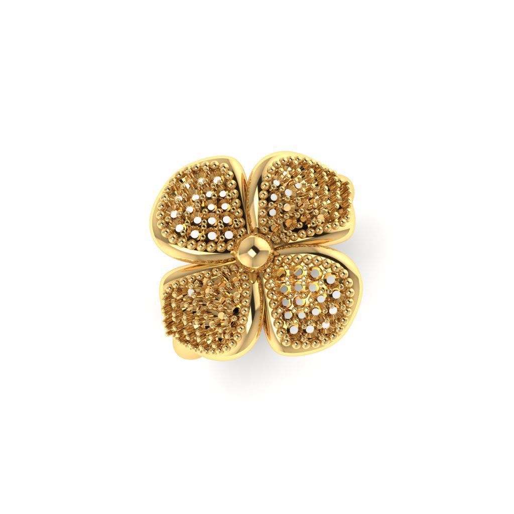 Floral Bloom Ring 3D print model_8