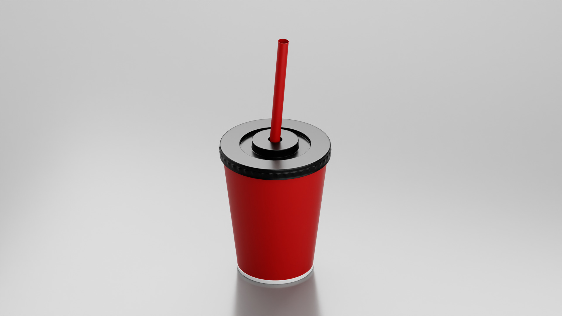 Cup with Straw 3D model_2