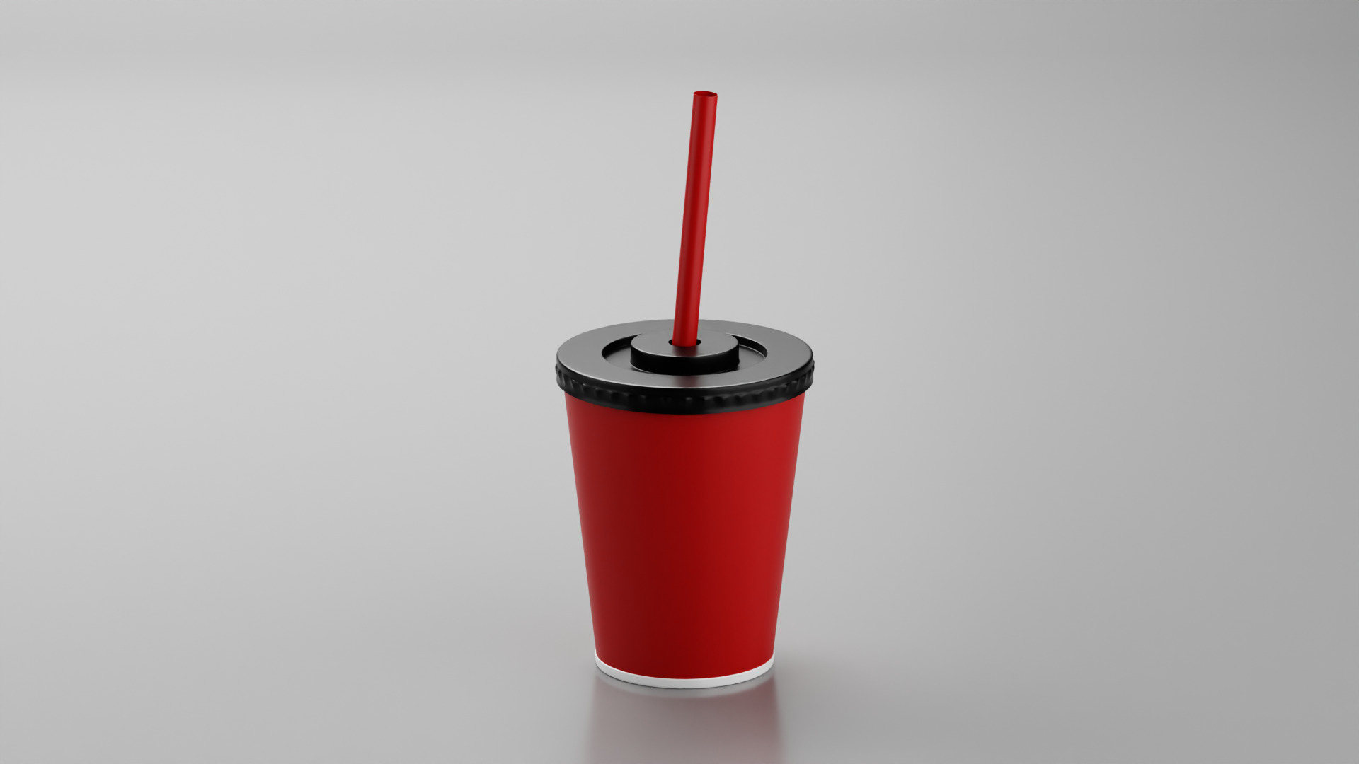 Cup with Straw 3D model_1