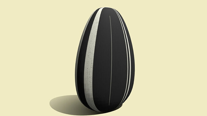 Sunflower Seed Low-poly 3D model