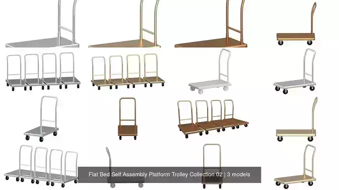 Flat Bed Self Assembly Platform Trolley Collection 02