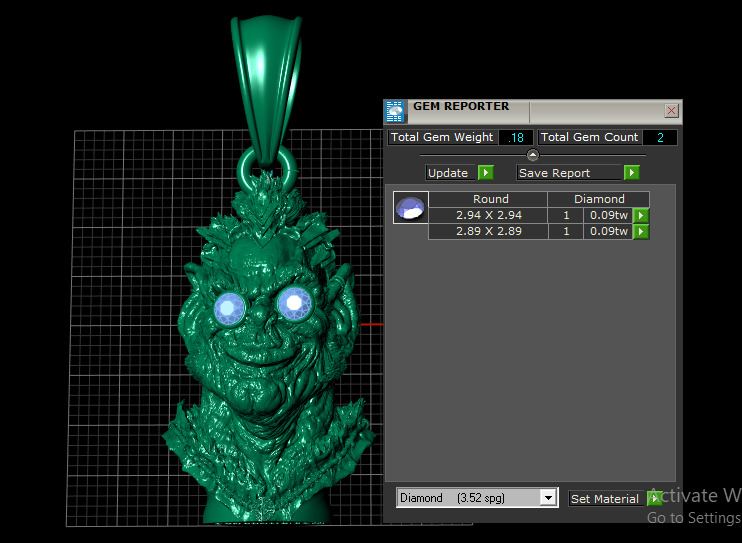 sculpted face pendant  3D printable model      3D print model_5