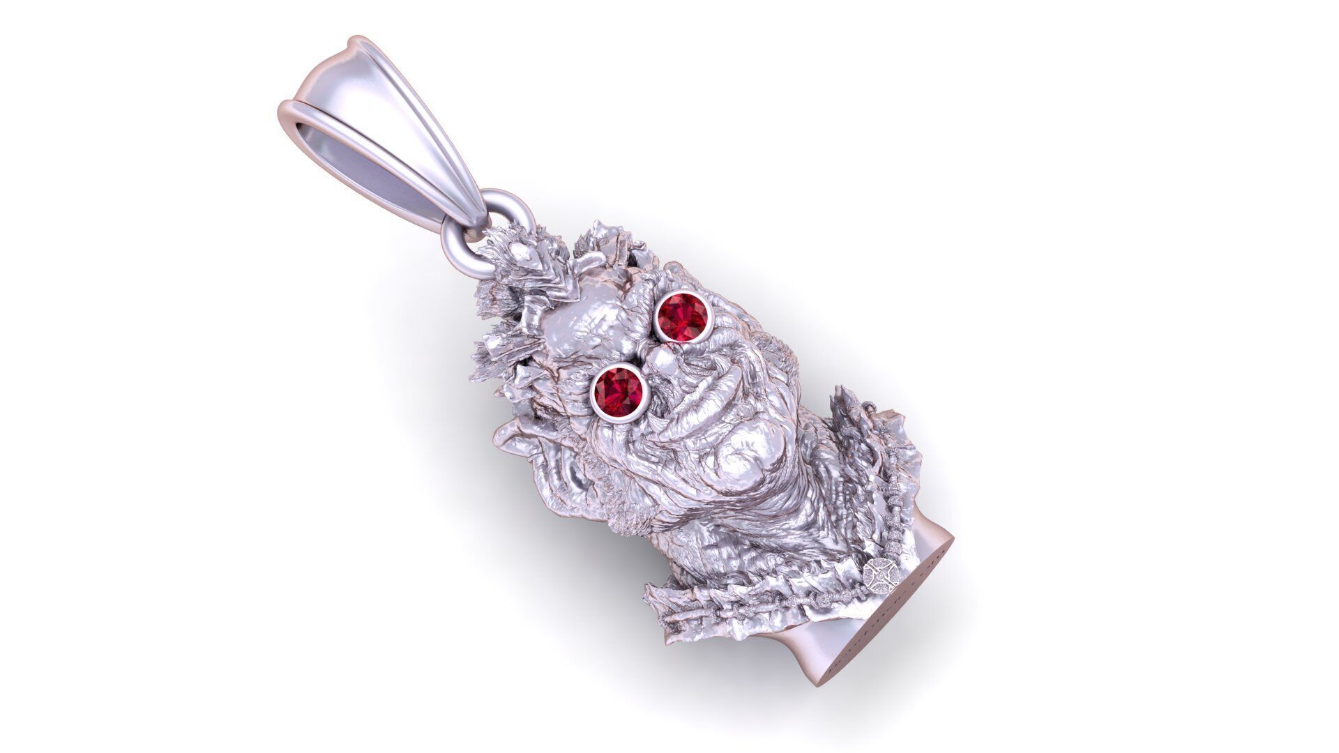 sculpted face pendant  3D printable model      3D print model_1