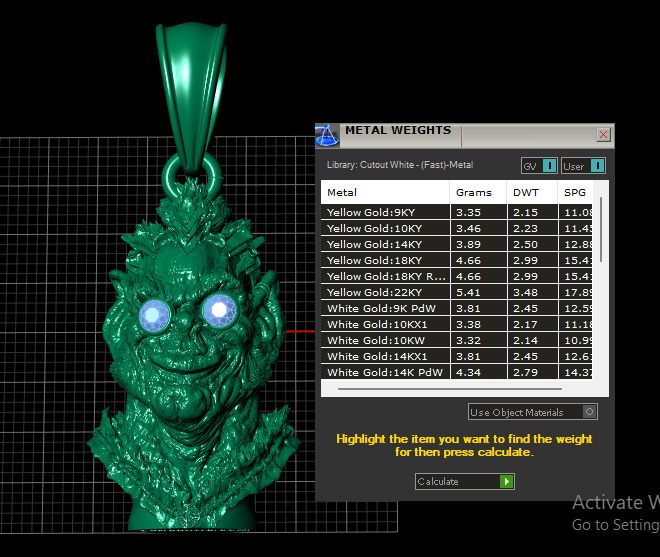 sculpted face pendant  3D printable model      3D print model_6