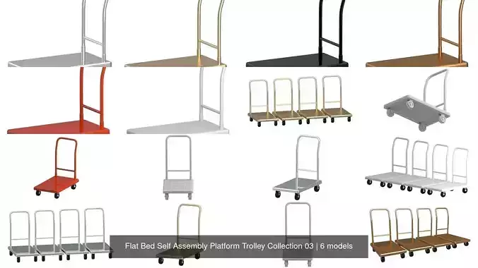 Flat Bed Self Assembly Platform Trolley Collection 03