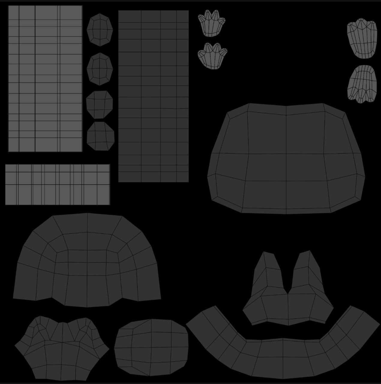 low poly Labubu raincoat and normal labubu Low-poly 3D model_5