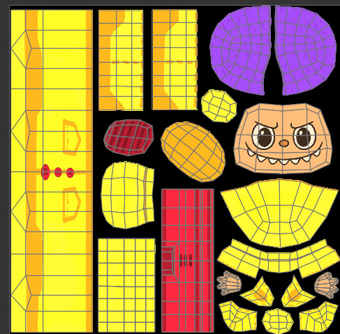 low poly Labubu raincoat and normal labubu Low-poly 3D model_2