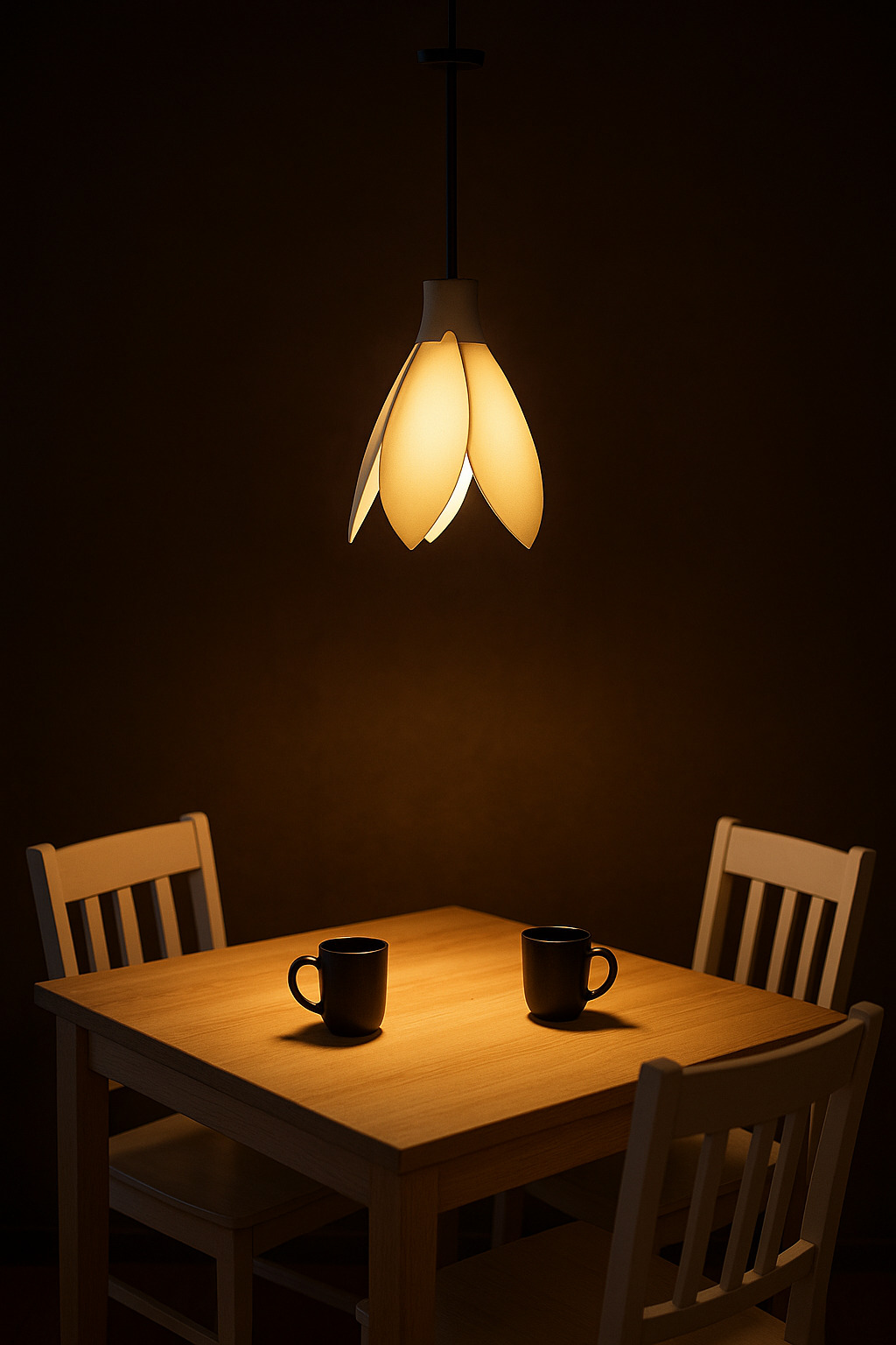 Hanging light inspired from a flower 3D print model_1