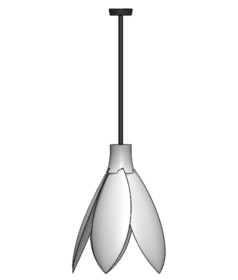 Hanging light inspired from a flower 3D print model_4