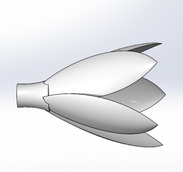 Hanging light inspired from a flower 3D print model_5