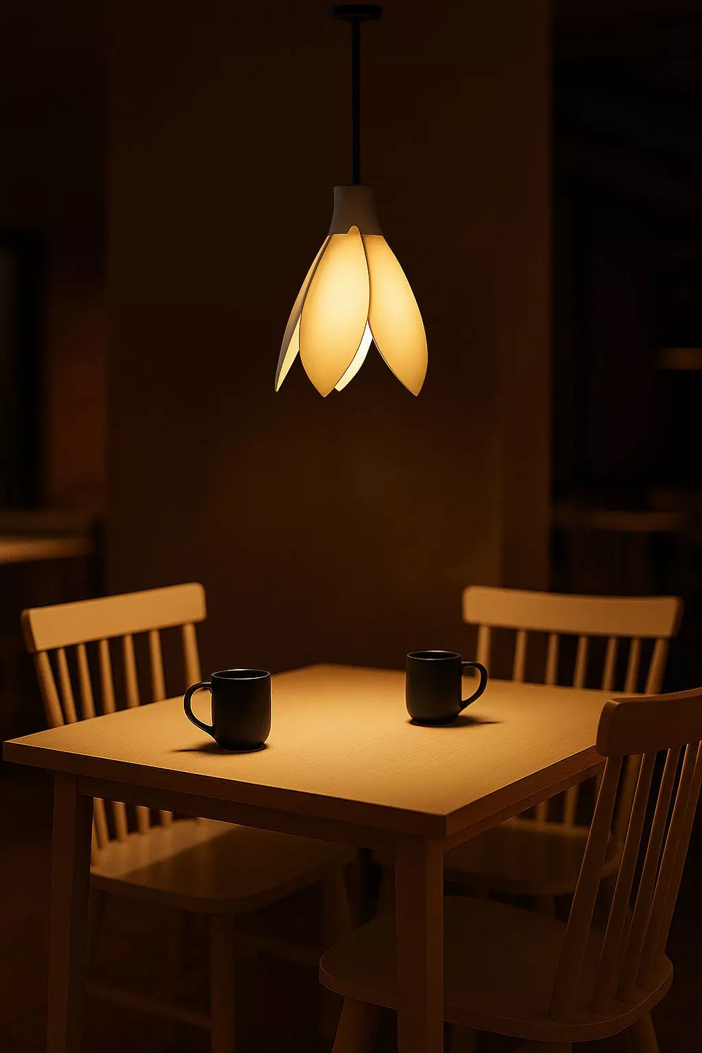 Hanging light inspired from a flower 3D print model_0