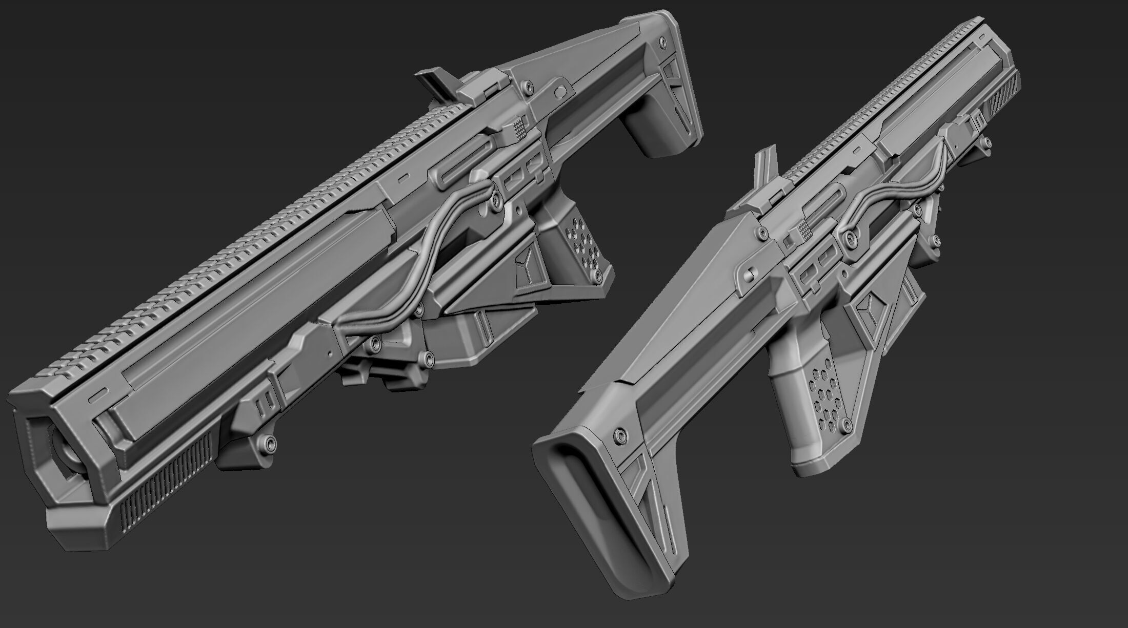 3D Printable Sci-Fi Weapon Part 3 3D model_4