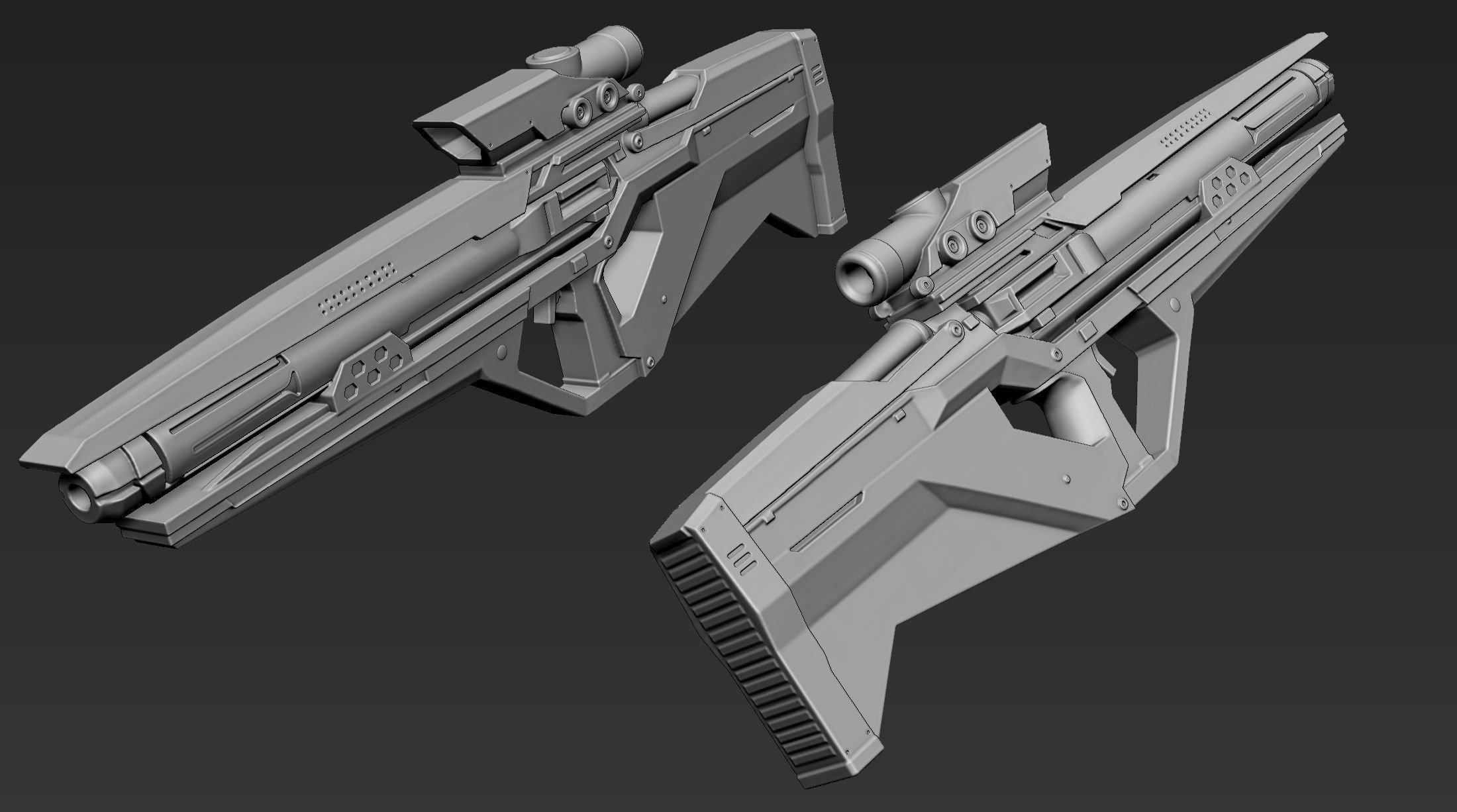 3D Printable Sci-Fi Weapon Part 3 3D model_2