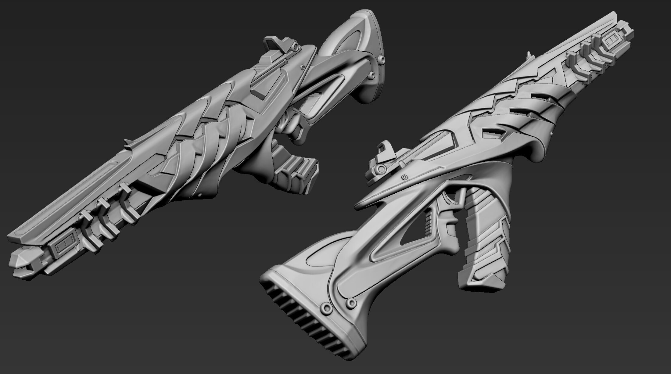 3D Printable Sci-Fi Weapon Part 3 3D model_3
