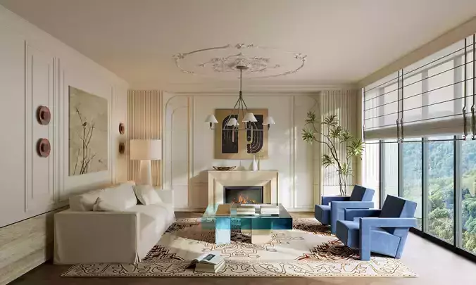  living room interior scenes  45